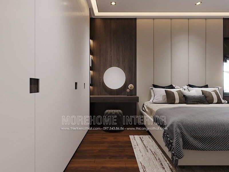 Bàn trang điểm đẹp để làm nổi bật nội thất phòng ngủ hiện đại.